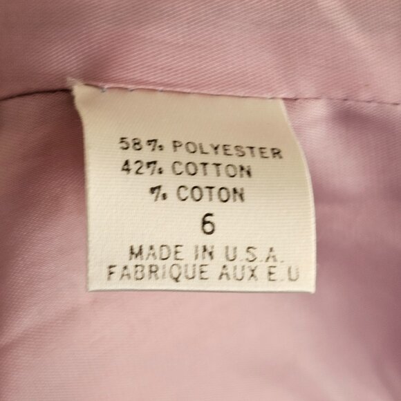 Tahari Vintage Light Purple Pant Suit with Green and Orange Flowers Sz 6 - Picture 15 of 16